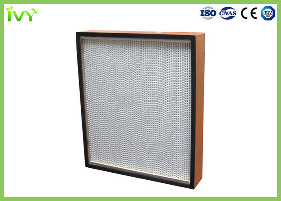 Box Type Deep Pleat HEPA Filter H10 - H14 HEPA Media Filter With Wooden Frame